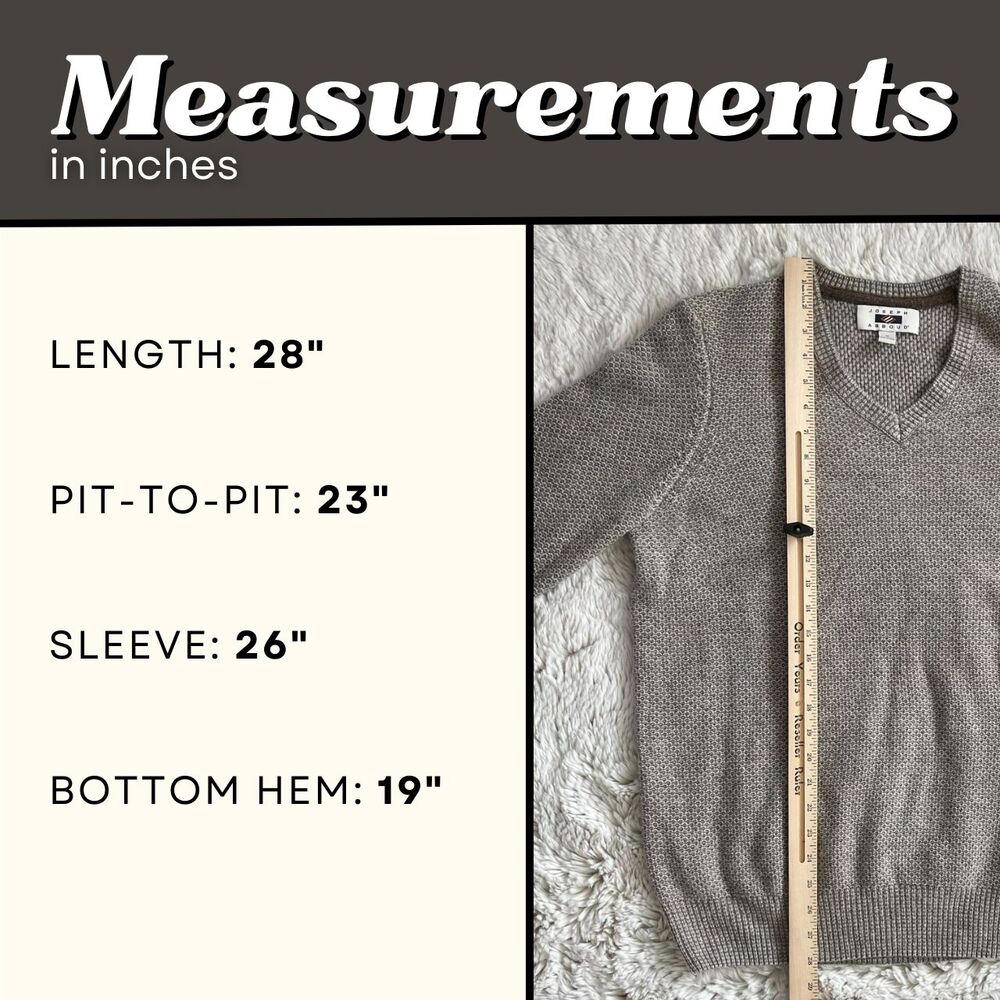 Joseph Abboud Gray Waffle Knit Long Sleeve Wool Nylon Sweater Size Medium - Picture 10 of 10